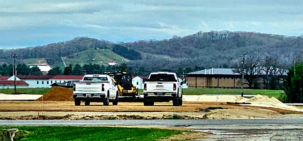 Parking area for Wisconsin National Guard’s MATES under construction at Fort McCoy