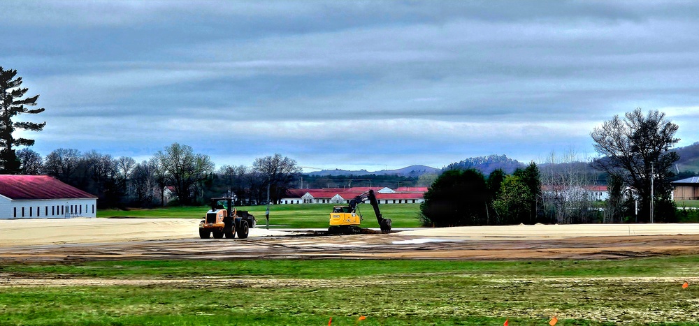 Parking area for Wisconsin National Guard’s MATES under construction at Fort McCoy