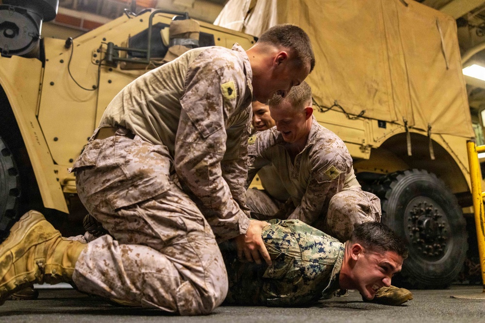 11th MEU Marines, Sailors Conduct Emergency Control Center Training Abroad USS Boxer