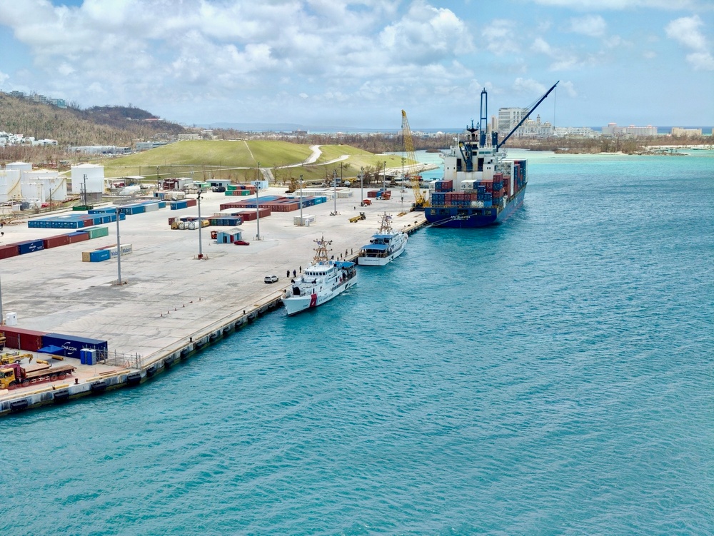 U.S. Coast Guard conducts supply transfers in Saipan