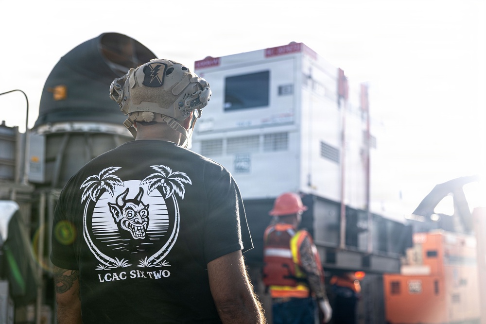 ACU-5 Sailors Transport Generators during DSCA Operations