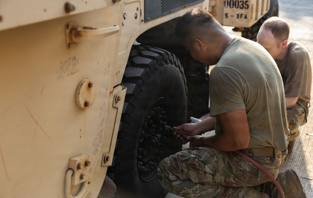 Balikatan 2026: U.S Marines and Army Participate in Convoy Maintenance and Fuel Testing Procedure