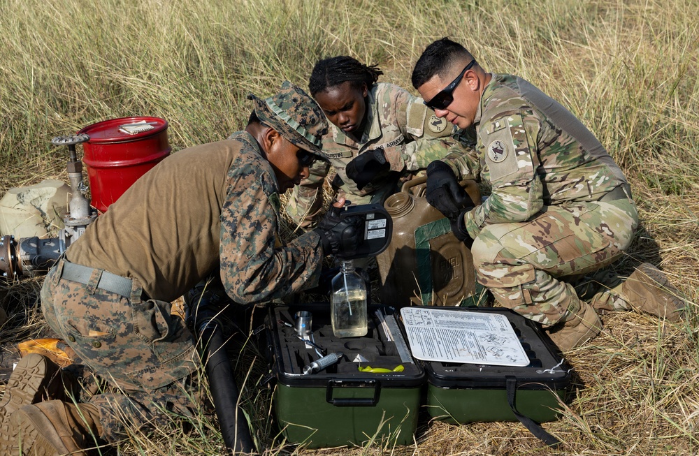 Balikatan 2026: U.S. Marines and Army Participate in Convoy Maintenance and Fuel Testing Procedure
