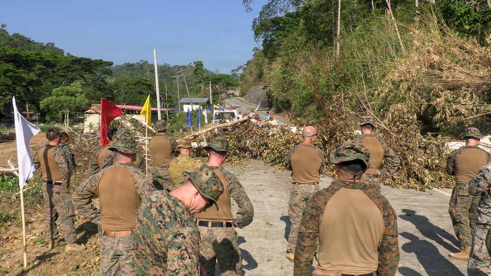 Balikatan 2026: MRF-D 26 Marines help locals remove road blockage