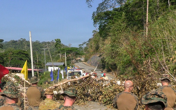 Balikatan 2026: MRF-D 26 Marines help locals remove road blockage