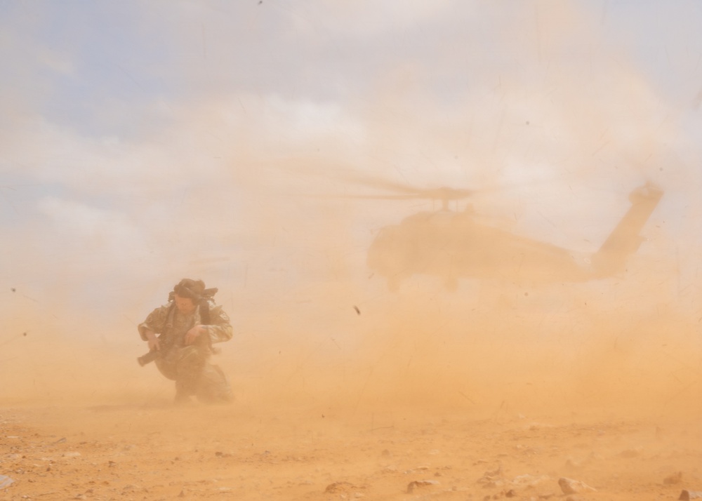 Flintlock 2026 participants conduct fast rope training