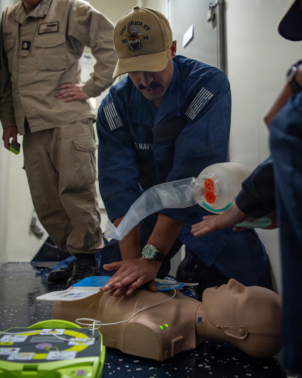 USS Gridley CPR Training