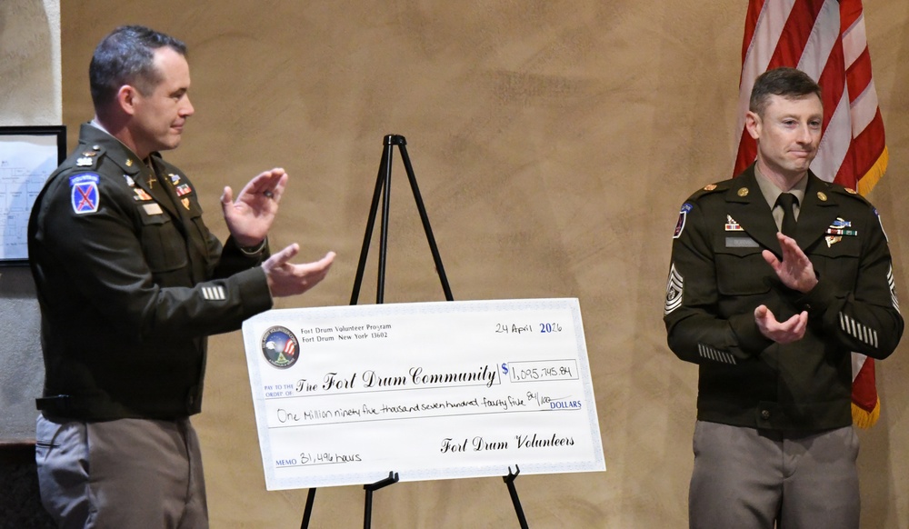 Fort Drum volunteers earn recognition for community service