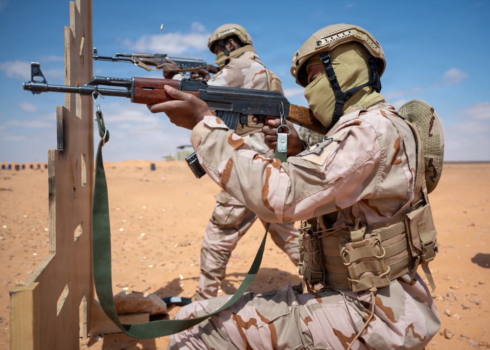 Libyan joint forces and Italian Special Forces conduct live-fire training