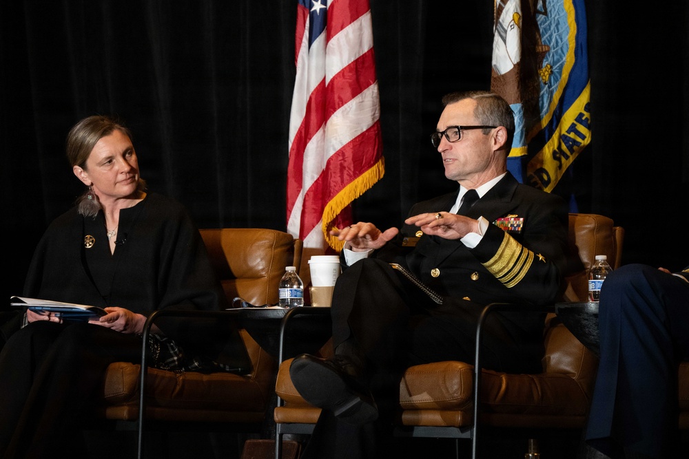 Vice Admiral Doug Perry, Commander, U.S. Second Fleet, Speaks During Sea-Air-Space 2026