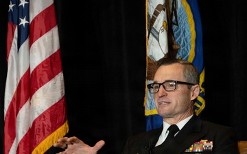 Vice Admiral Doug Perry, Commander, U.S. Second Fleet, Speaks During Sea-Air-Space 2026