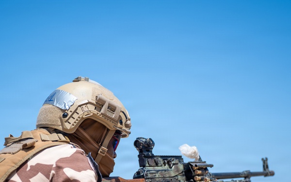 Multinational forces assault shoreline objective during Flintlock 2026