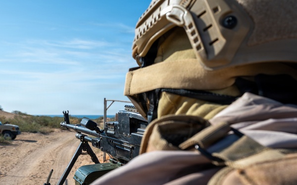 Multinational forces assault shoreline objective during Flintlock 2026