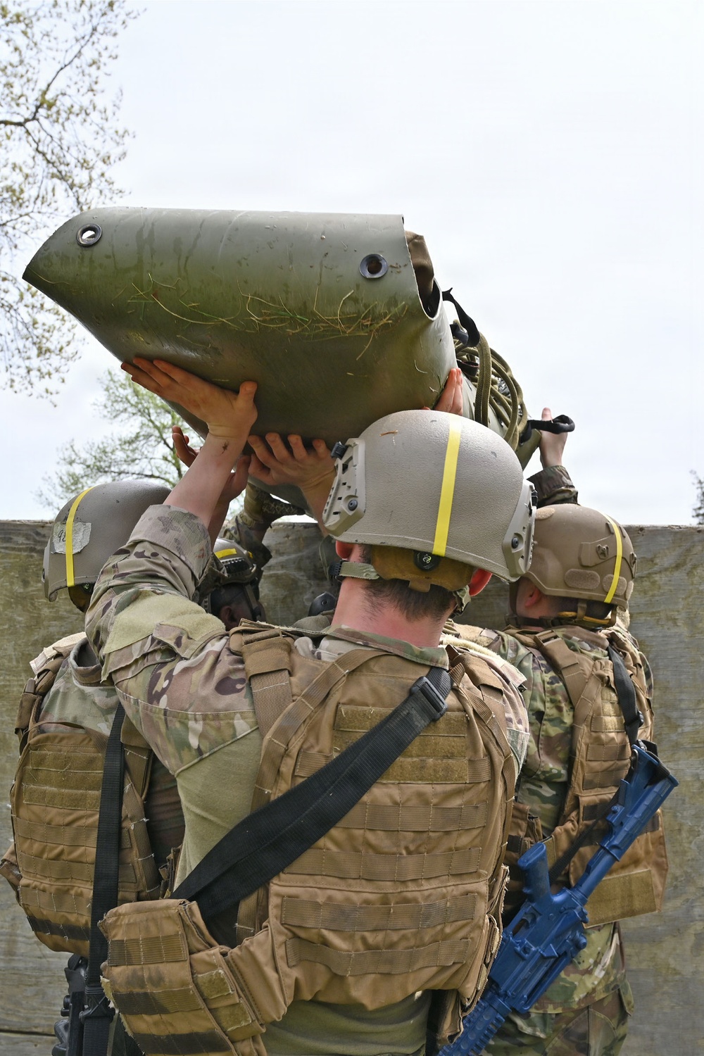 Strength and Teamwork: Soldiers Conquer the Wall