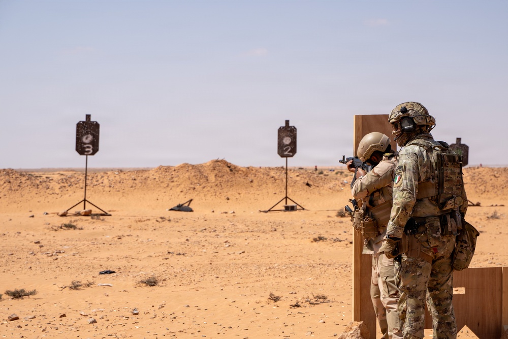 Italian Special Forces conduct live-fire training during Flintlock 2026