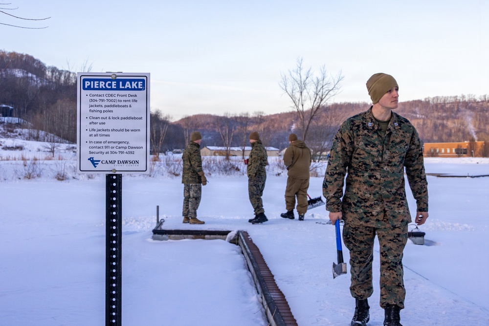 CBIRF Marines and Sailors with Bravo Co. Conduct a Polar Plunge
