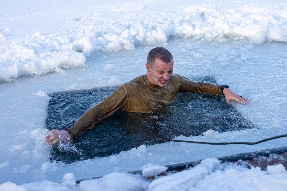 CBIRF Marines and Sailors with Bravo Co. Conduct a Polar Plunge