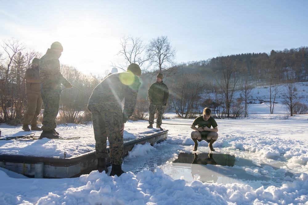 CBIRF Marines and Sailors with Bravo Co. Conduct a Polar Plunge