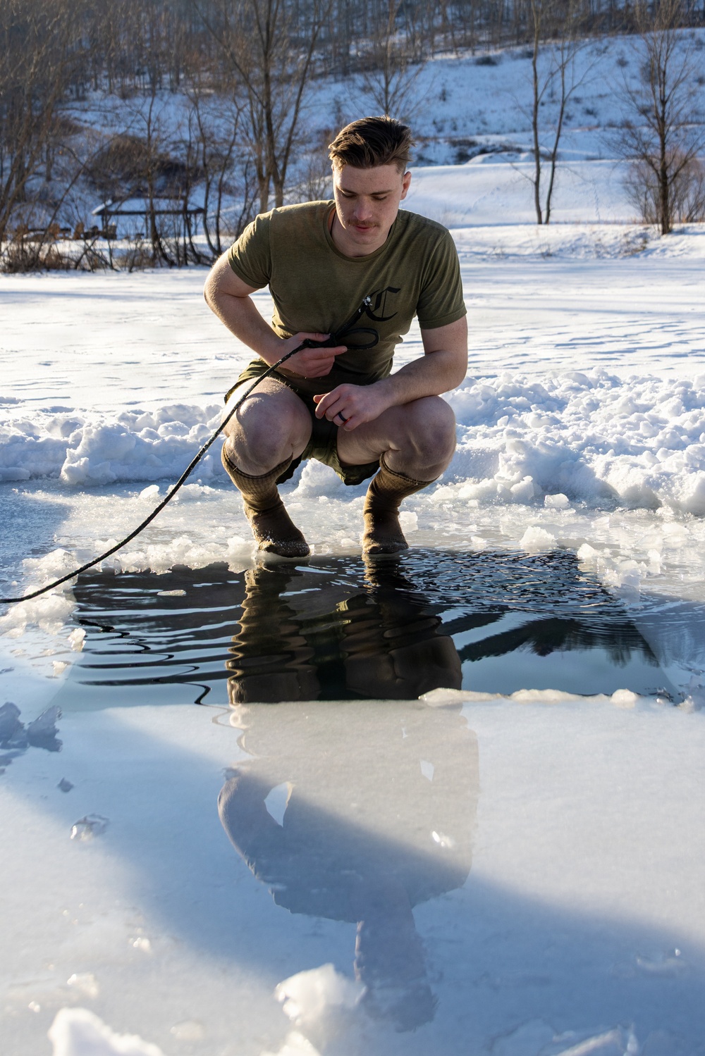 CBIRF Marines and Sailors with Bravo Co. Conduct a Polar Plunge