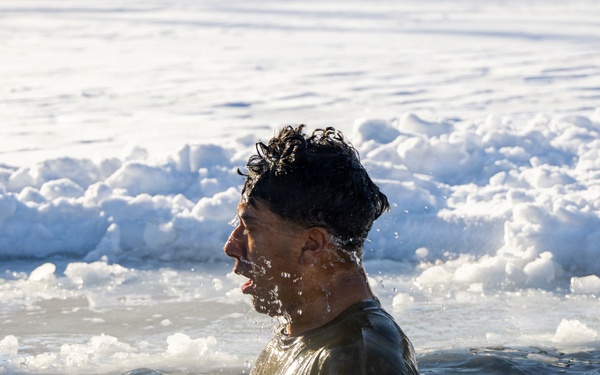 CBIRF Marines and Sailors with Bravo Co. Conduct a Polar Plunge