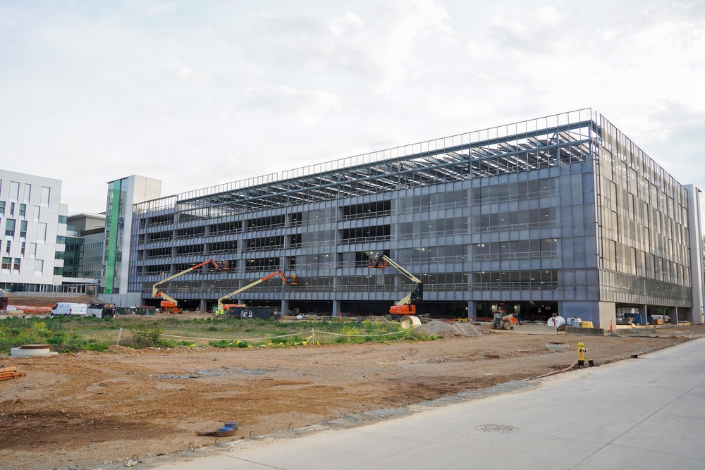 Construction continues at the site of the Louisville VA Medical Center April 16, 2026
