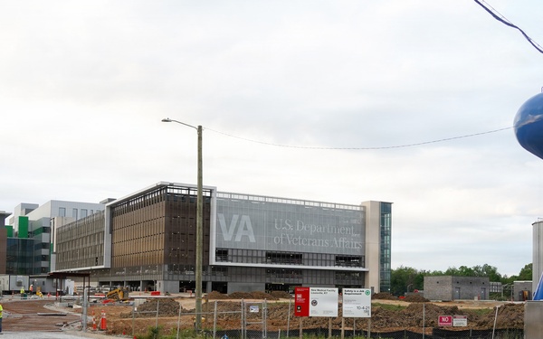 Construction continues at the site of the Louisville VA Medical Center April 16, 2026