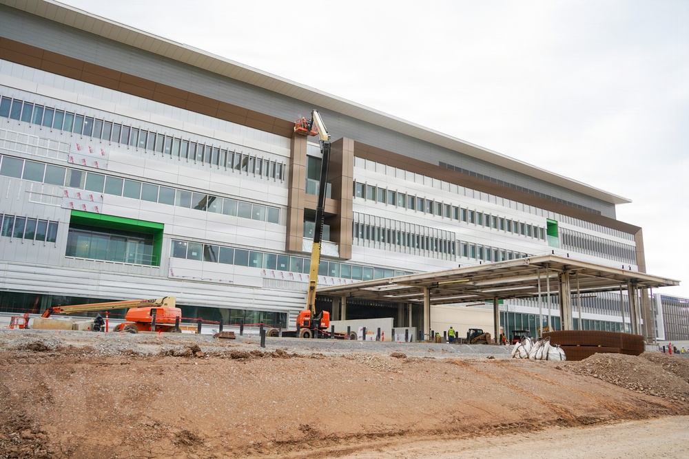 Construction continues at the site of the Louisville VA Medical Center April 16, 2026