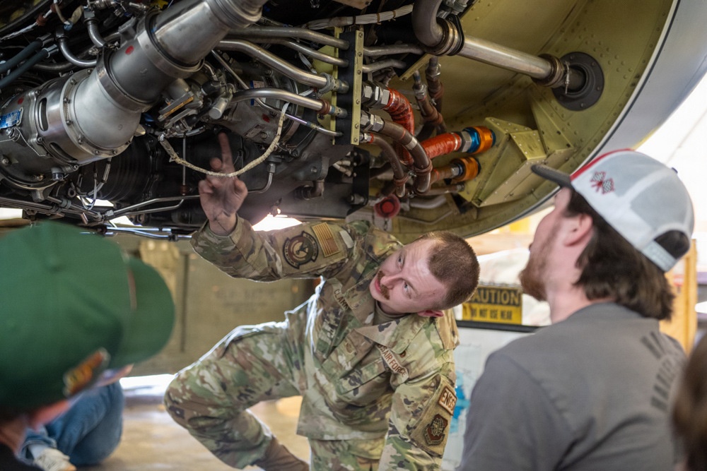 126 MXS showcases KC-135 engine to SIUE seniors