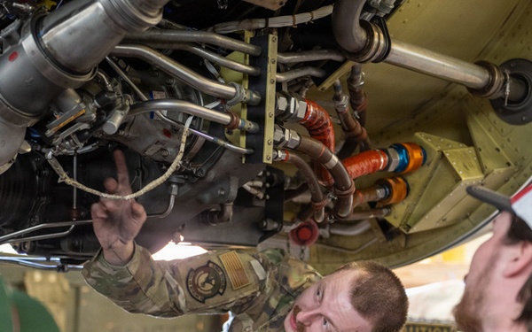 126 MXS showcases KC-135 engine to SIUE seniors