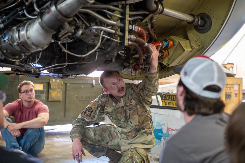 126 MXS showcases KC-135 engine to SIUE seniors