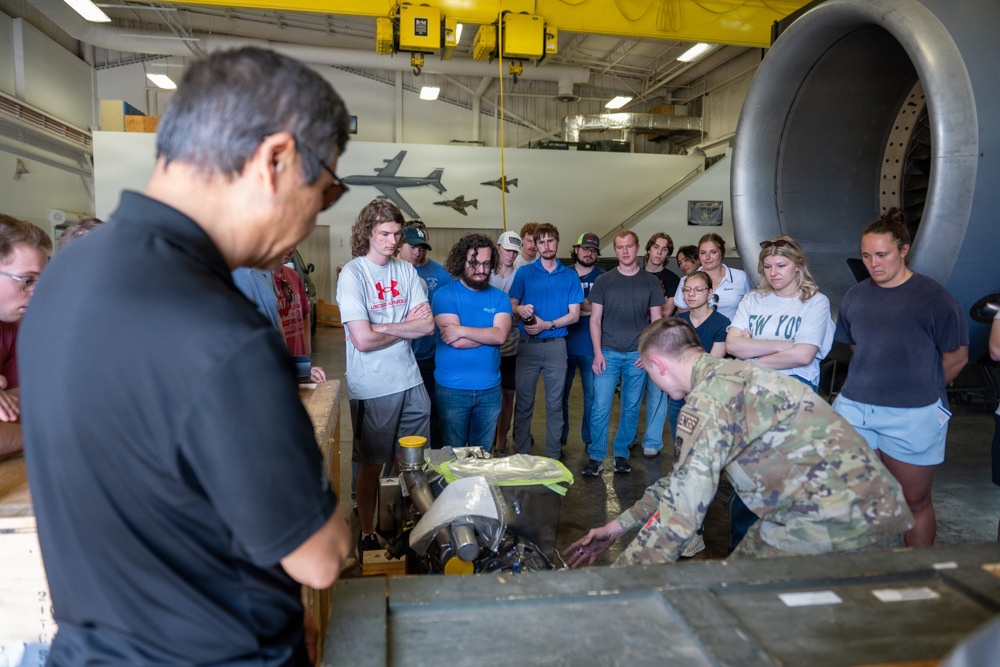 126 MXS showcases KC-135 engine to SIUE seniors