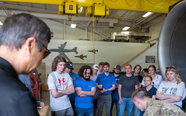 126 MXS showcases KC-135 engine to SIUE seniors