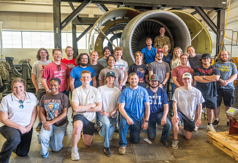 126 MXS showcases KC-135 engine to SIUE seniors