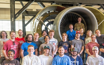 126 MXS showcases KC-135 engine to SIUE seniors