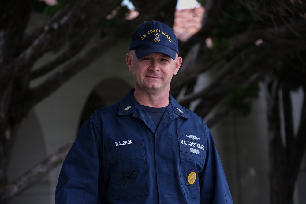 U.S. Coast Guard Master Chief Phillip Waldron unit visit