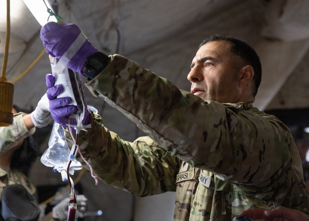 No Refrigeration Needed: Army Medics Learn Walking Blood Bank Transfusion Techniques During Combined Resolve