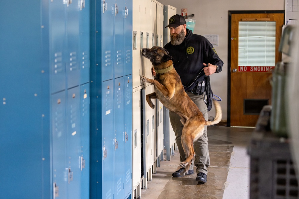 145th Airlift Wing hosts training for local law enforcement K-9 units