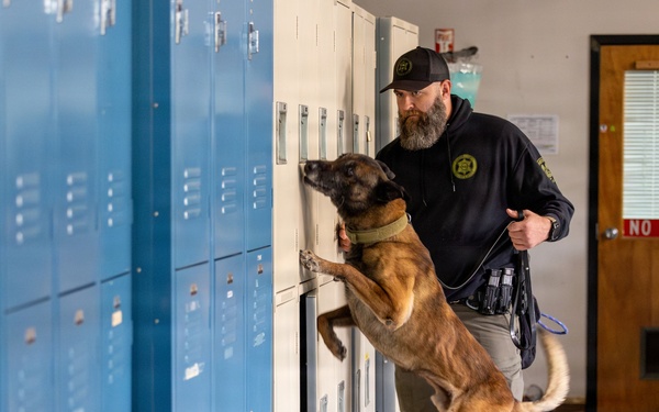 145th Airlift Wing hosts training for local law enforcement K-9 units