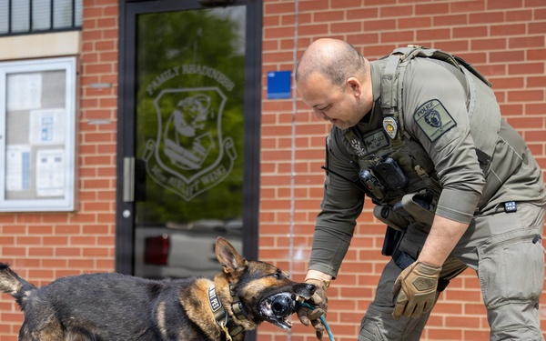 145th Airlift Wing hosts training for local law enforcement K-9 units