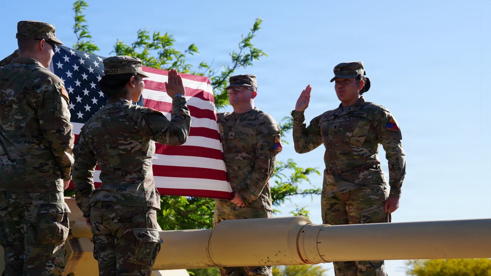 Spc. Jade Paz Reenlisment