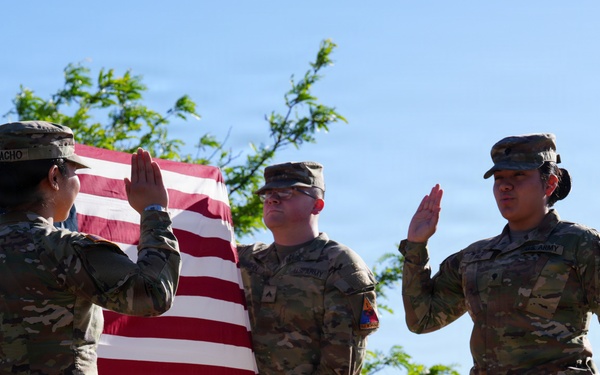 Spc. Jade Paz Reenlisment