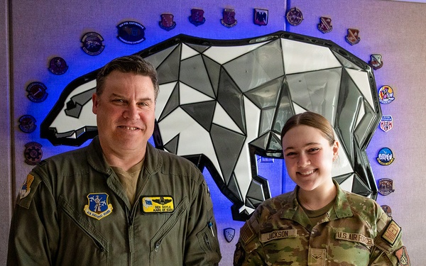 168th Wing Commander presents his Commander Coin to 354th Medical Group Airmen