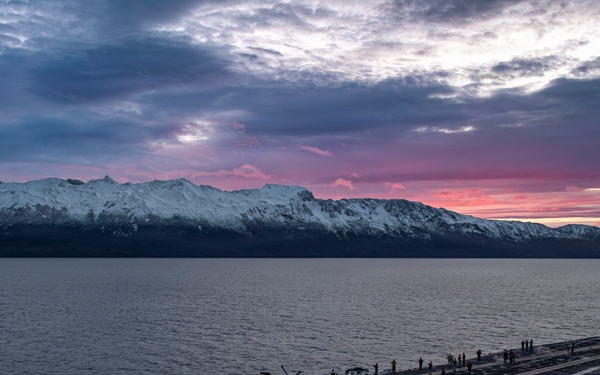 USS Nimitz Transits the Strait of Magellan