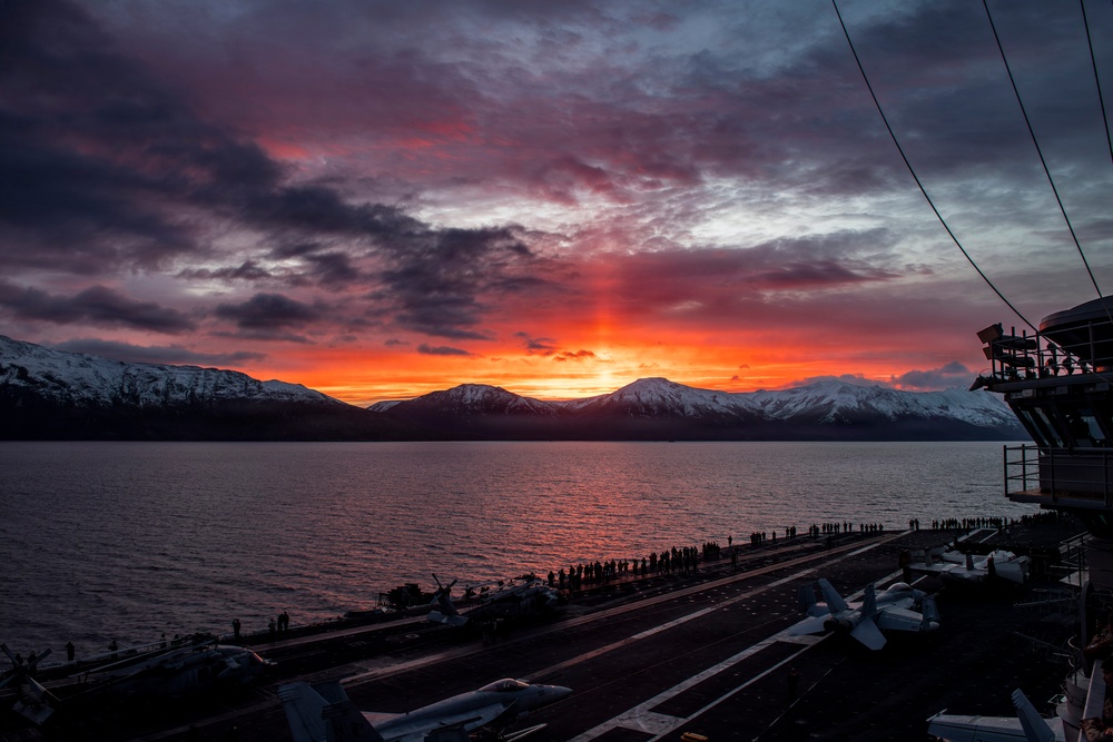 USS Nimitz Transits the Strait of Magellan