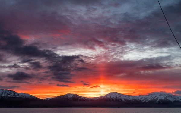 USS Nimitz Transits the Strait of Magellan