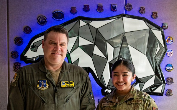 168th Wing Commander presents his Commander Coin to 354th Medical Group Airmen
