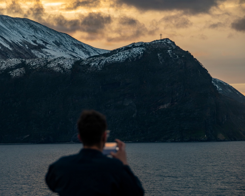 USS Nimitz Transits the Strait of Magellan