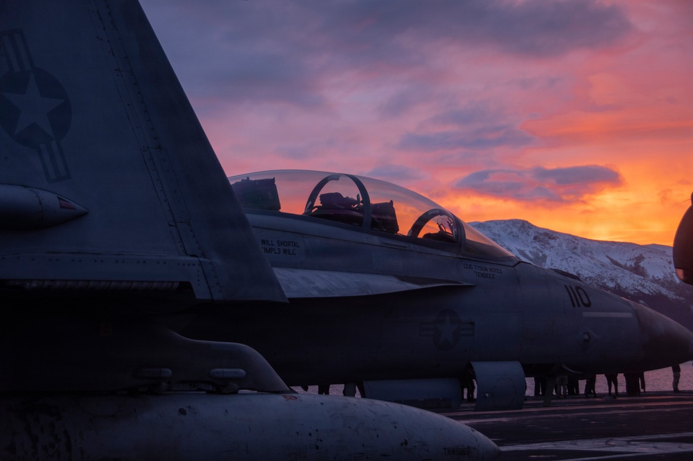 USS Nimitz Transits the Strait of Magellan