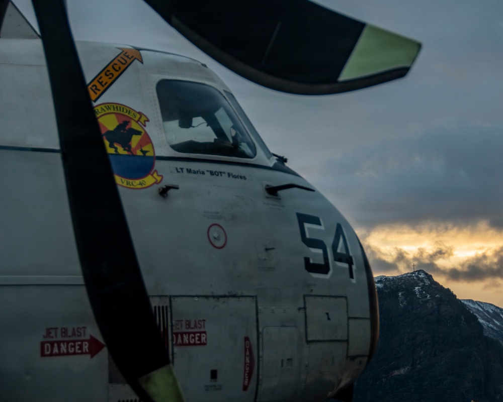 USS Nimitz Transits the Strait of Magellan