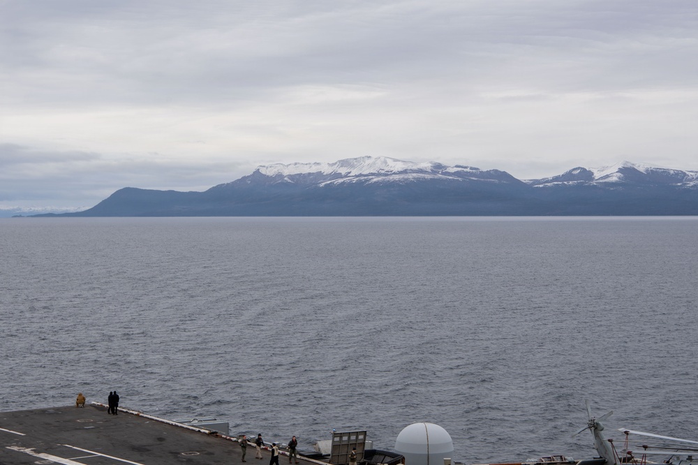 USS Nimitz Transits the Strait of Magellan